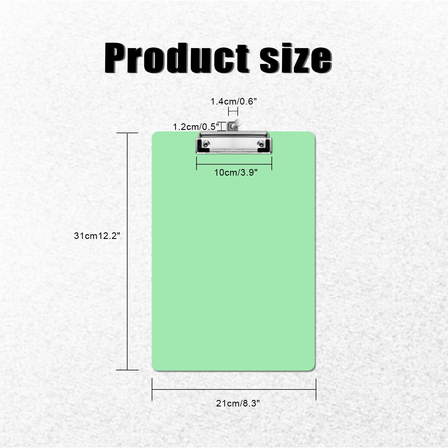 6 Pcs Plastic Clipboards A4, Clipboard with Hanging Hole Plastic Clipboard File Folder and Sturdy Metal Clip for School Students and Kids Office Supplies - Image 2
