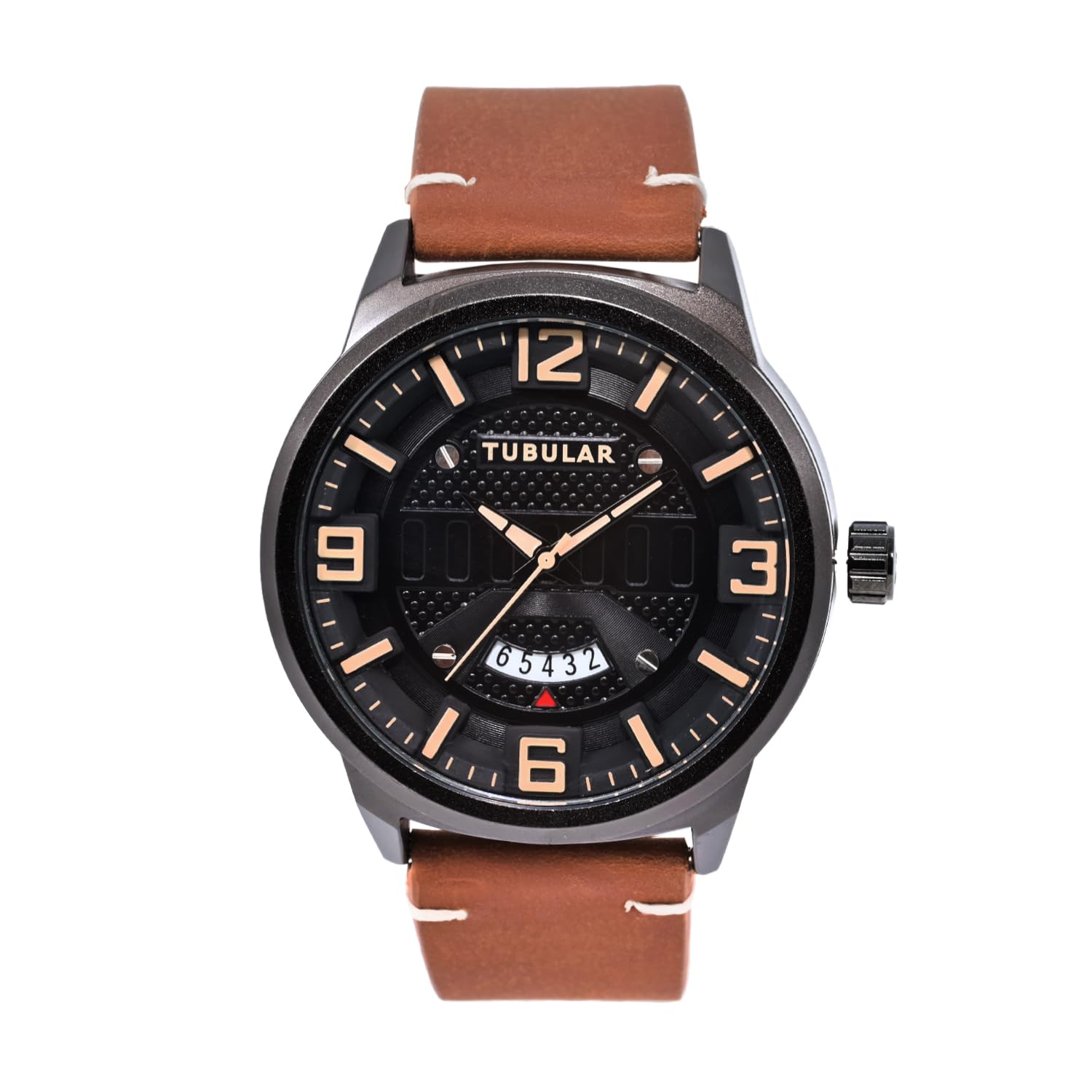 TUBULAR Analog Wrist Watch with Date Function (Brown) Big Size Dial (B0854K3KZJ) Amazon Price History, Amazon Price Tracker
