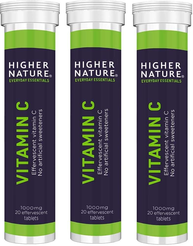 Higher Nature Fizzy C Effervescent Vitamins 20 tablet X 3 (Pack of 3)
