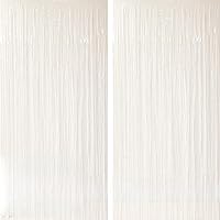 Vista 9 de Paquete de 2 telón de fondo negro con flecos para decoraciones de fiesta de cumpleaños