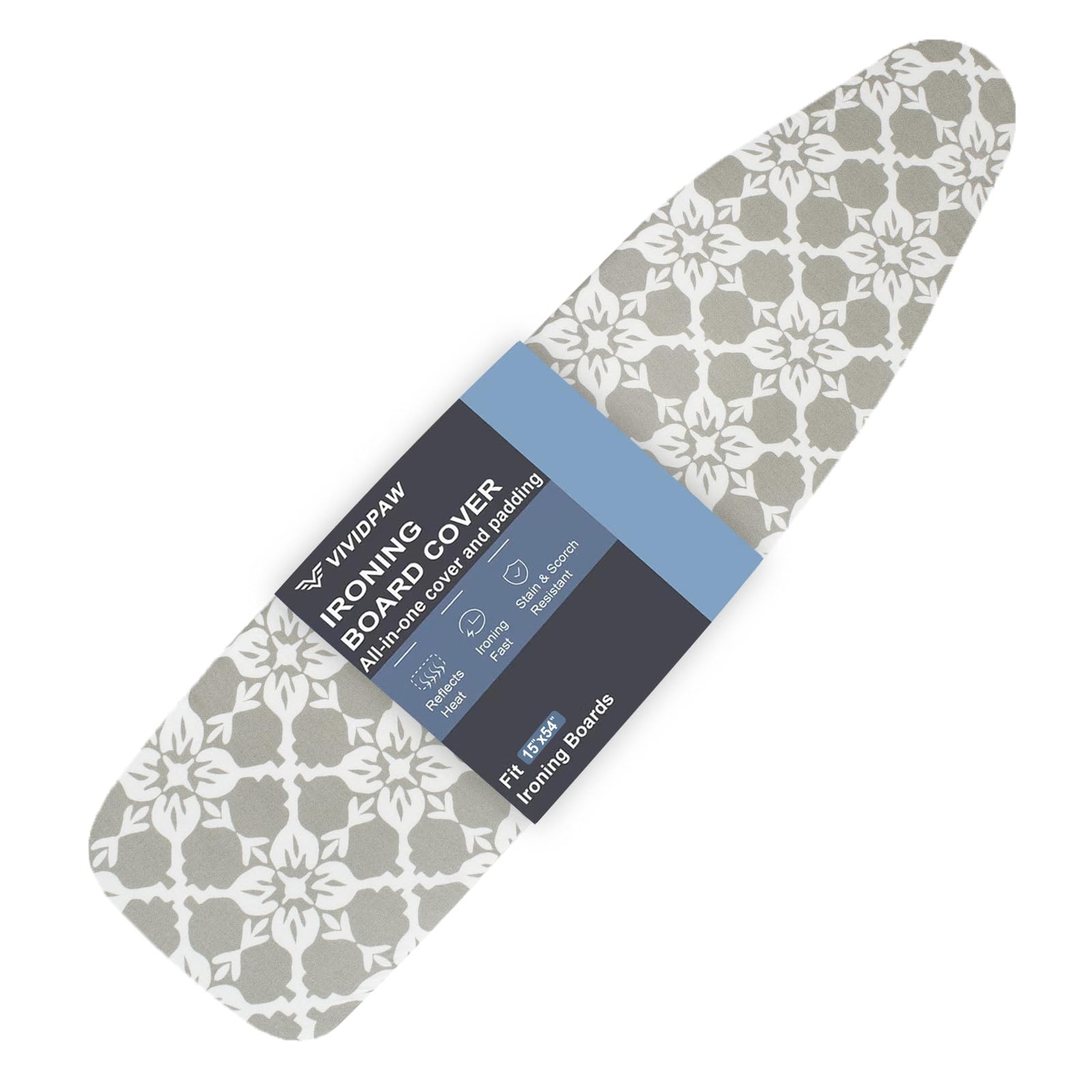 VividPaw Ironing Board Cover and Pad, Thick Padding, Elastic Edge…