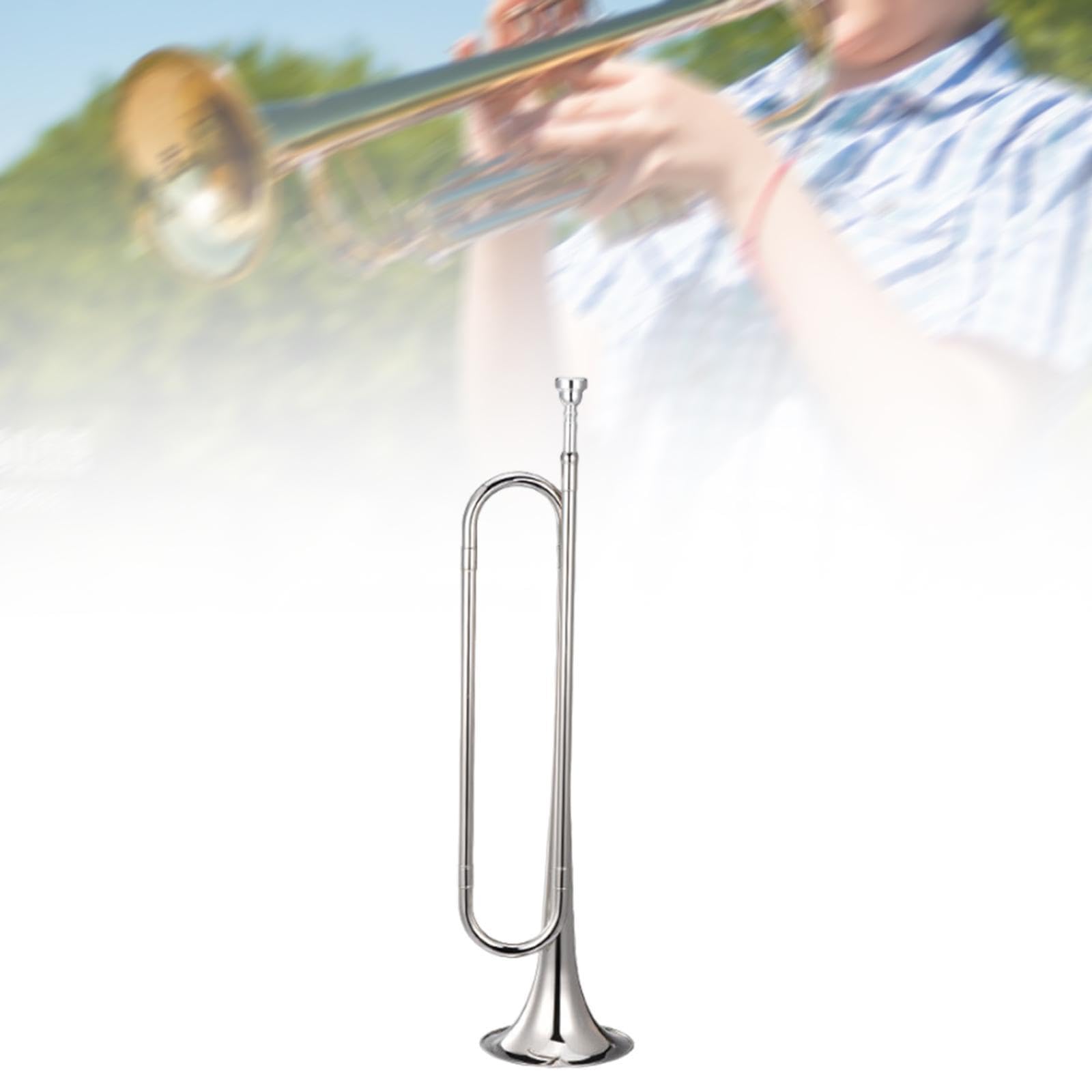 Garende Portable Bugle Trumpet for Children in Band Settings, silver C
