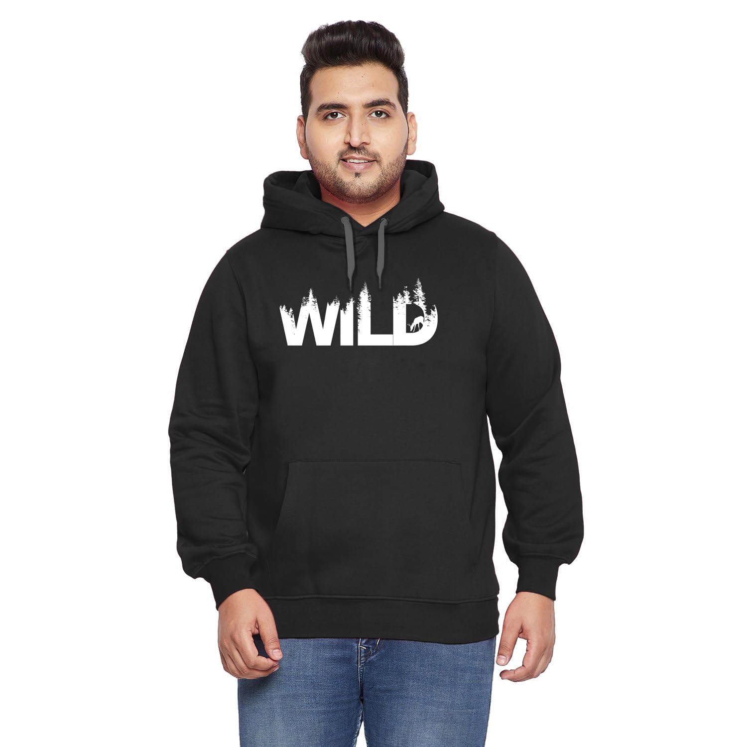 West Gate Clothing Plus Size 100% Cotton Men's Hoodies | Casual Mens Hoodies Suitable for Trip and Gym | 3XL,4XL,5XL Size Hoodies/Sweatshirt | Wild Printed Hoodies-picture-23