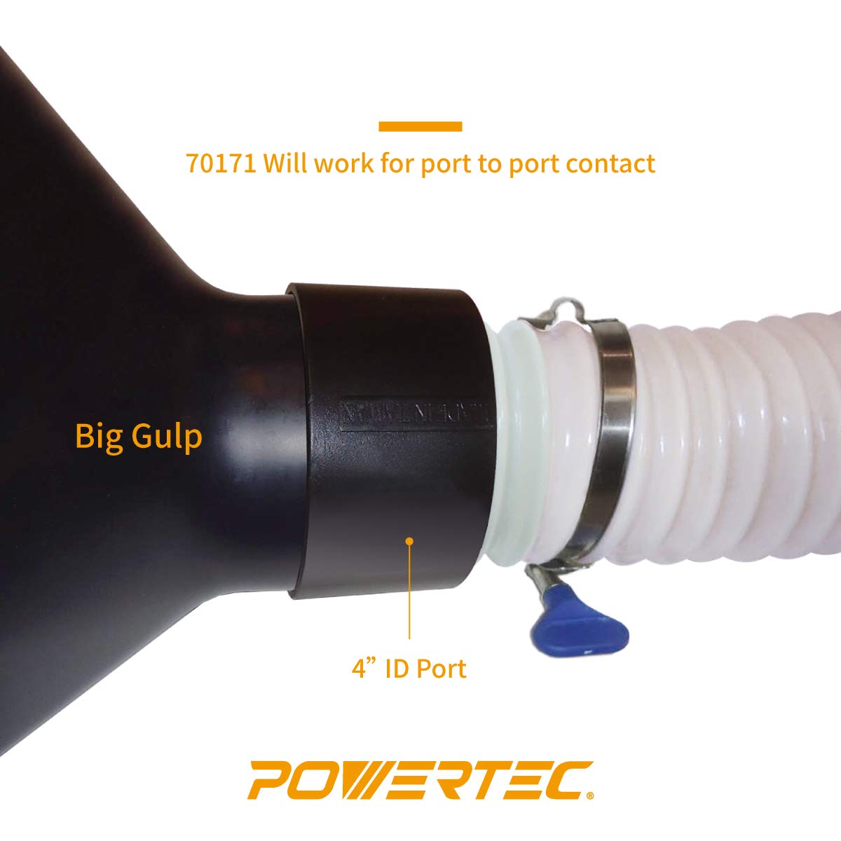 POWERTEC 70171 Acoplador rápido roscado, 4 x 2-1/2 pulgadas