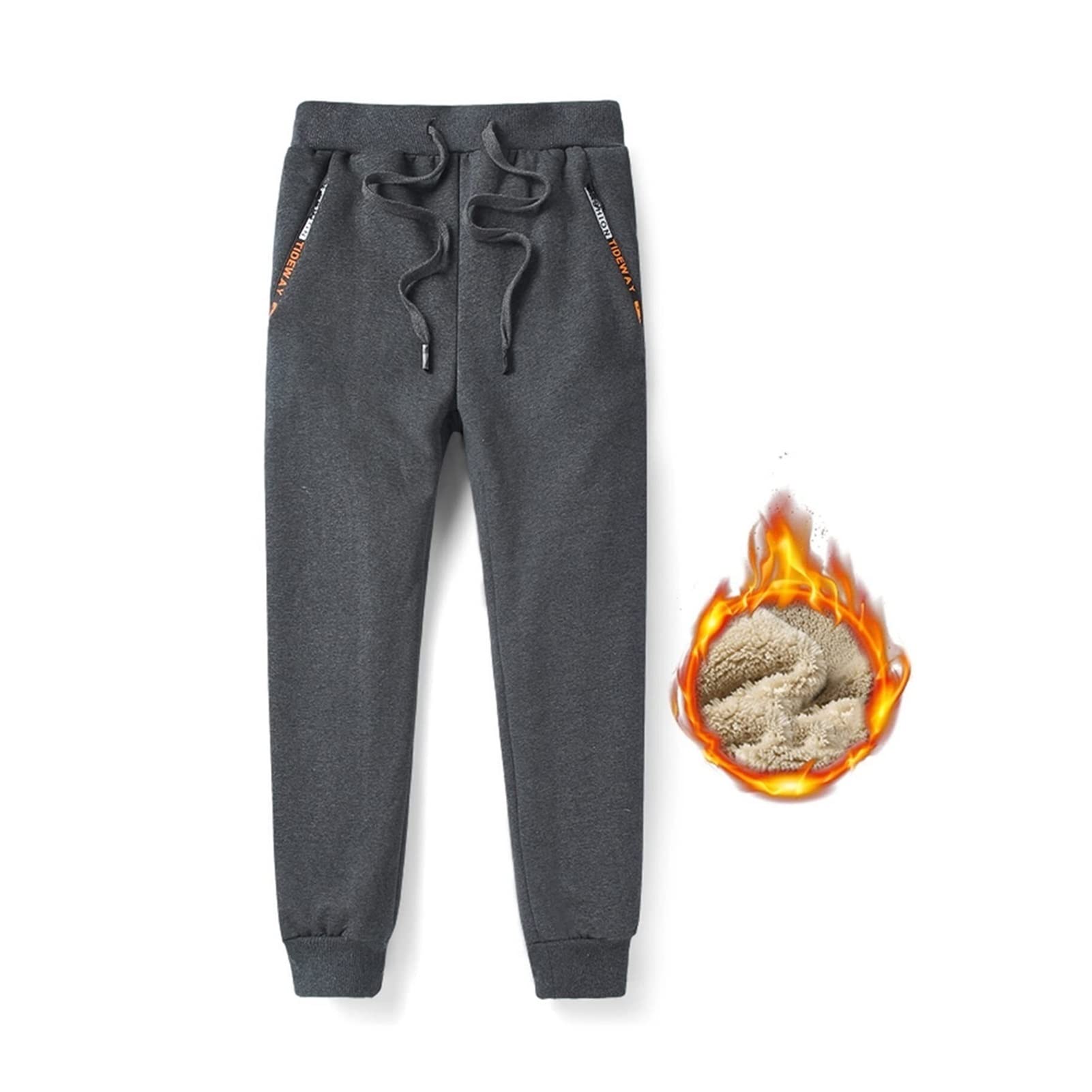 Pantalones De Invierno Para Hombre, Pantalones De Chándal Con Forro Polar Sherpa, Pantalones De Chándal Con Cordón, Pantalones Deportivos Cálidos De Invierno Para Correr
