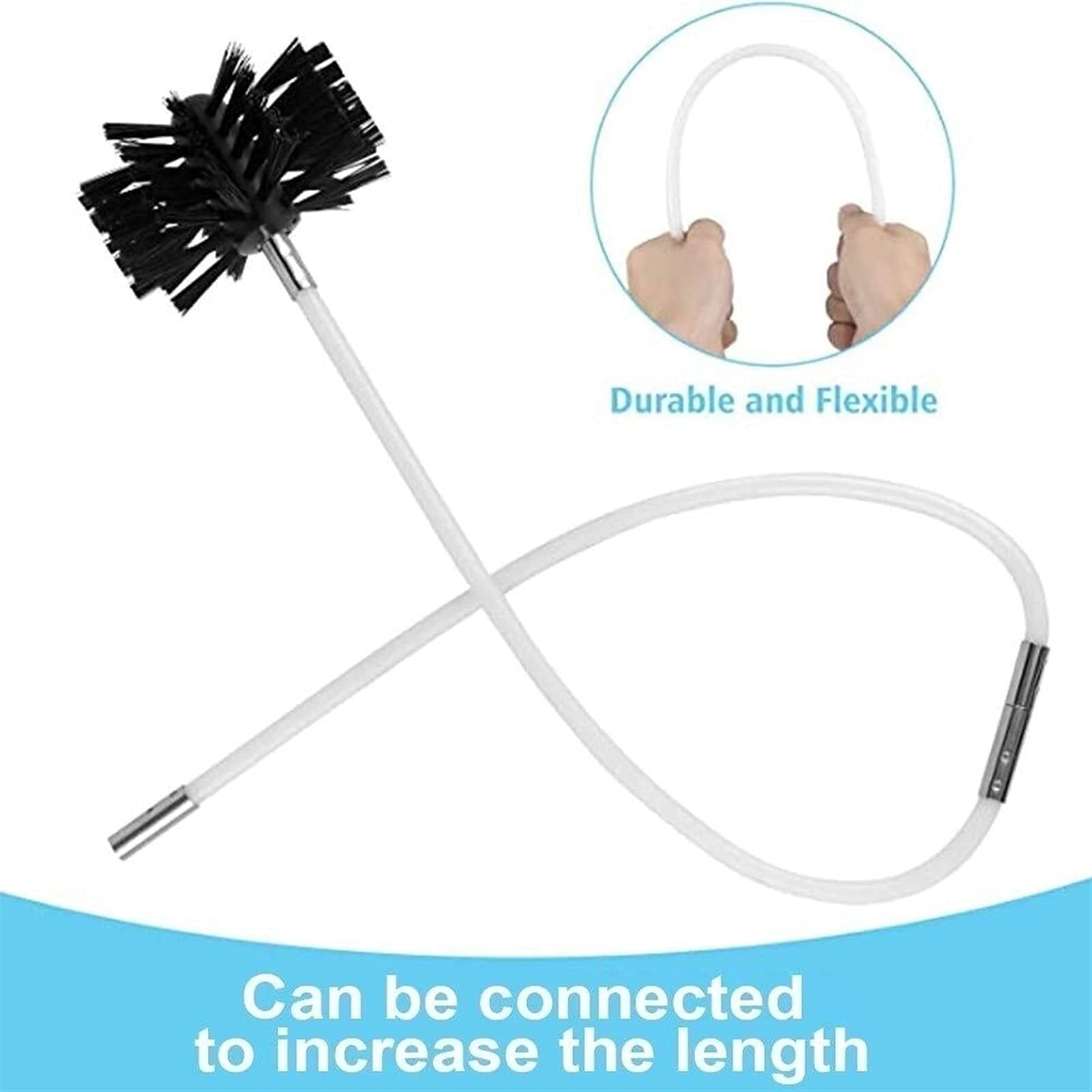 Set di spazzole per camino, include 9 aste flessibili da 410 mm
