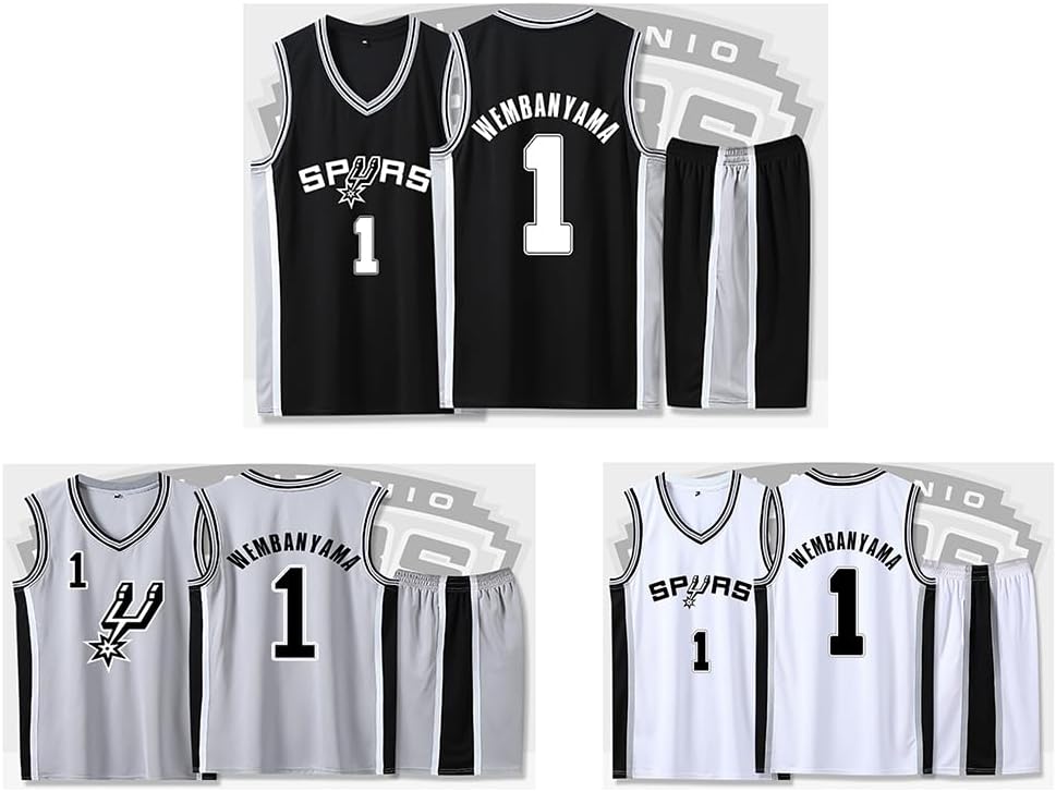 Amazon.co.jp サンアントニオ・スパーズ ビクター・ウェンバンヤマ 番号1 ティム・ダンカン 番号21 マヌ・ジノビリ 番号20