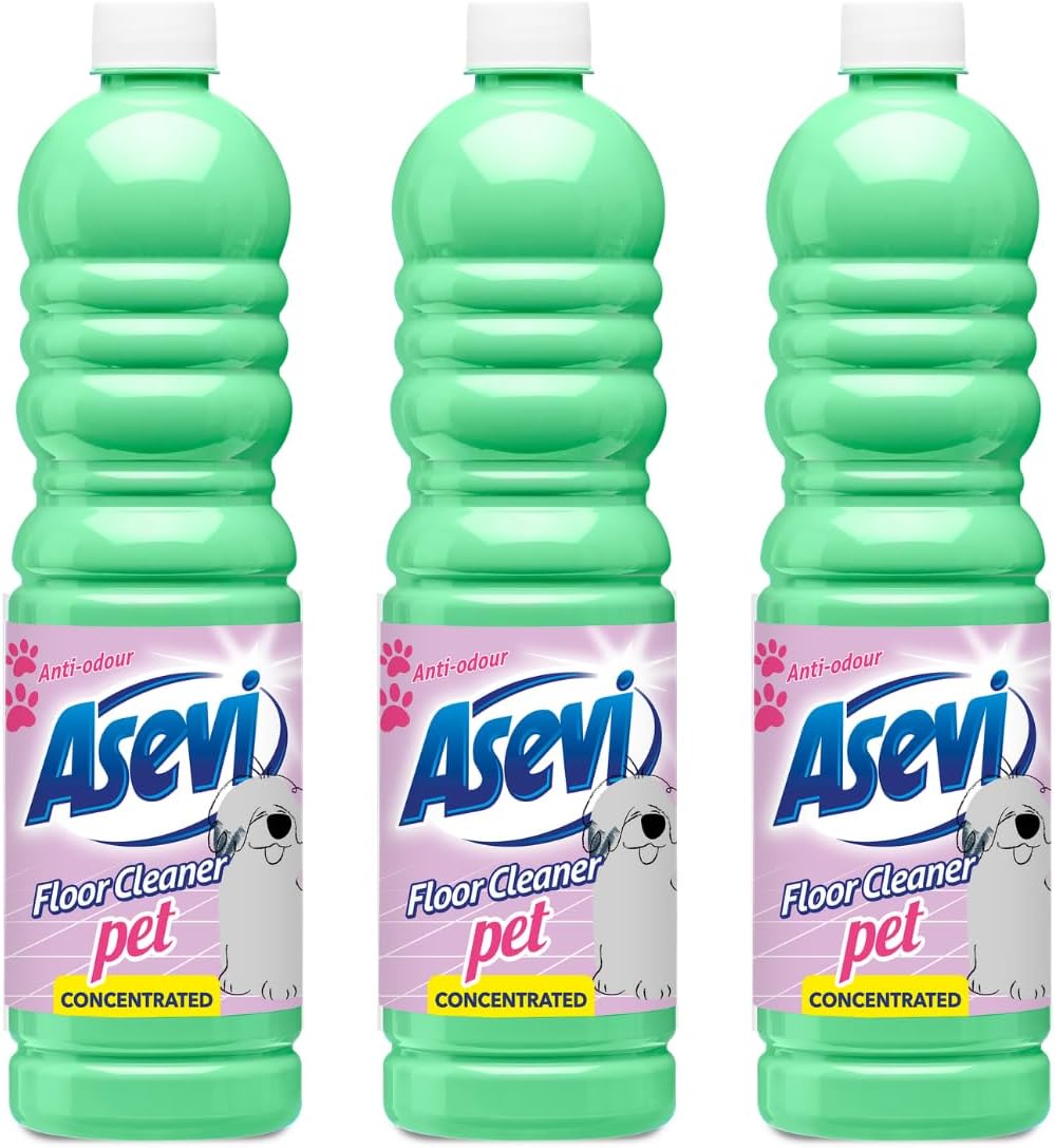 Concentrated Pet-Friendly Floor Cleaner Liquid – Fresh & Powerful Cleaning for Laminate, Stone & Hard Surfaces – Multipack 3 x 1L Bottles
