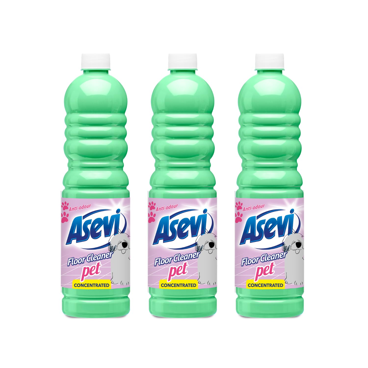 Concentrated Pet-Friendly Floor Cleaner Liquid – Fresh & Powerful Cleaning for Laminate, Stone & Hard Surfaces – Multipack 3 x 1L Bottles