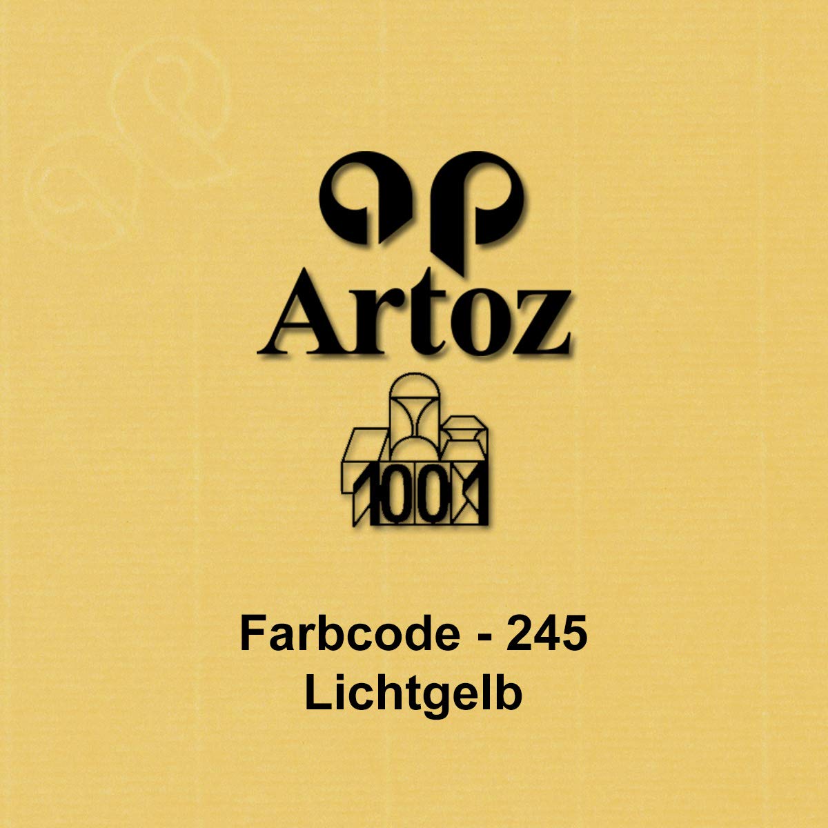 ARTOZ 50x Tarjetas plegables cuadradas - amarillo claro (amarillo) - Tarjetas en blanco de 155 x 155 mm para su propio diseño - 220 g/m² acanalado