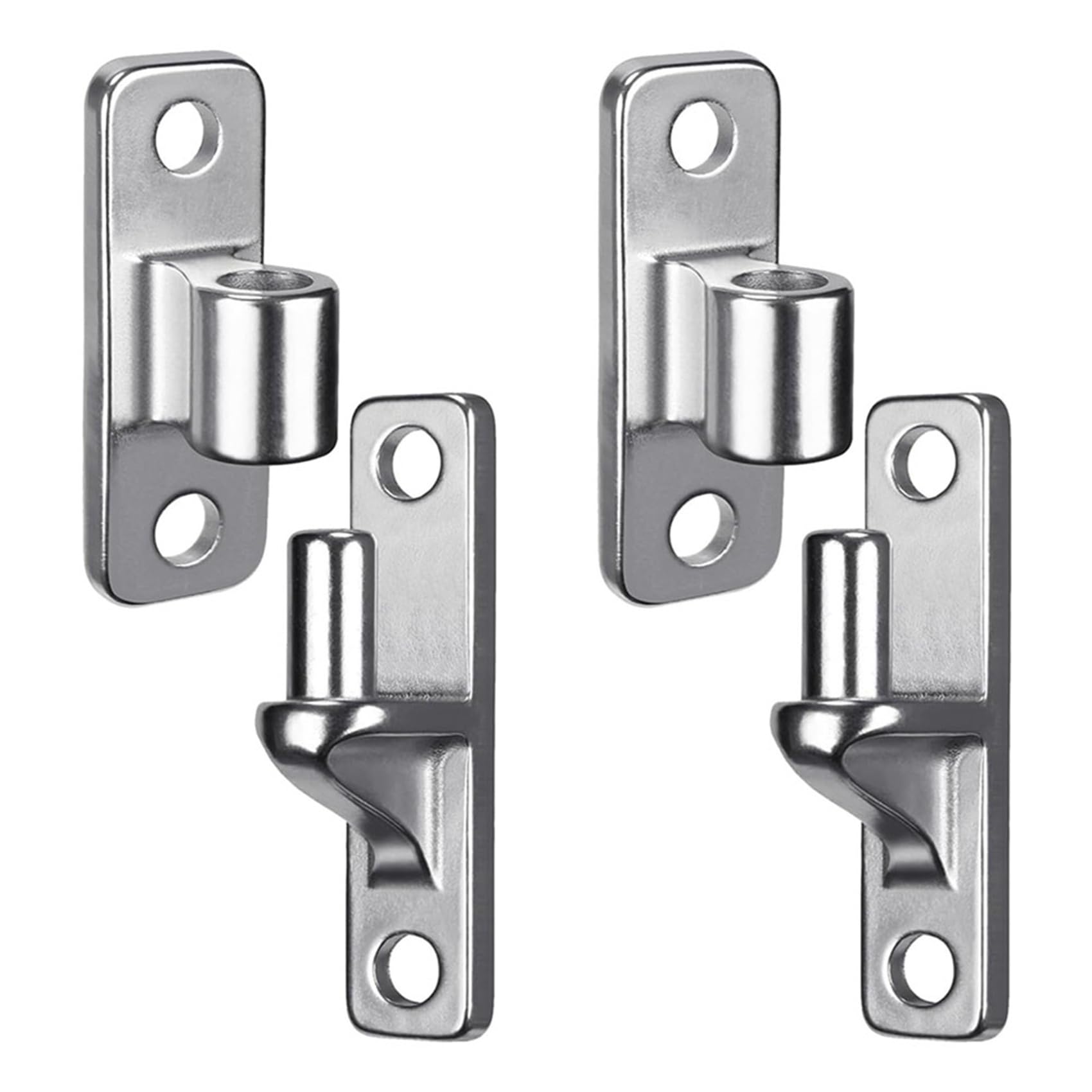 Qezodsx 2X Wall Mount Gate Hinges for Farm, Outdoor One-Piece No-Weld Chain Link Fence Parts with 5/8 Hinge Pin