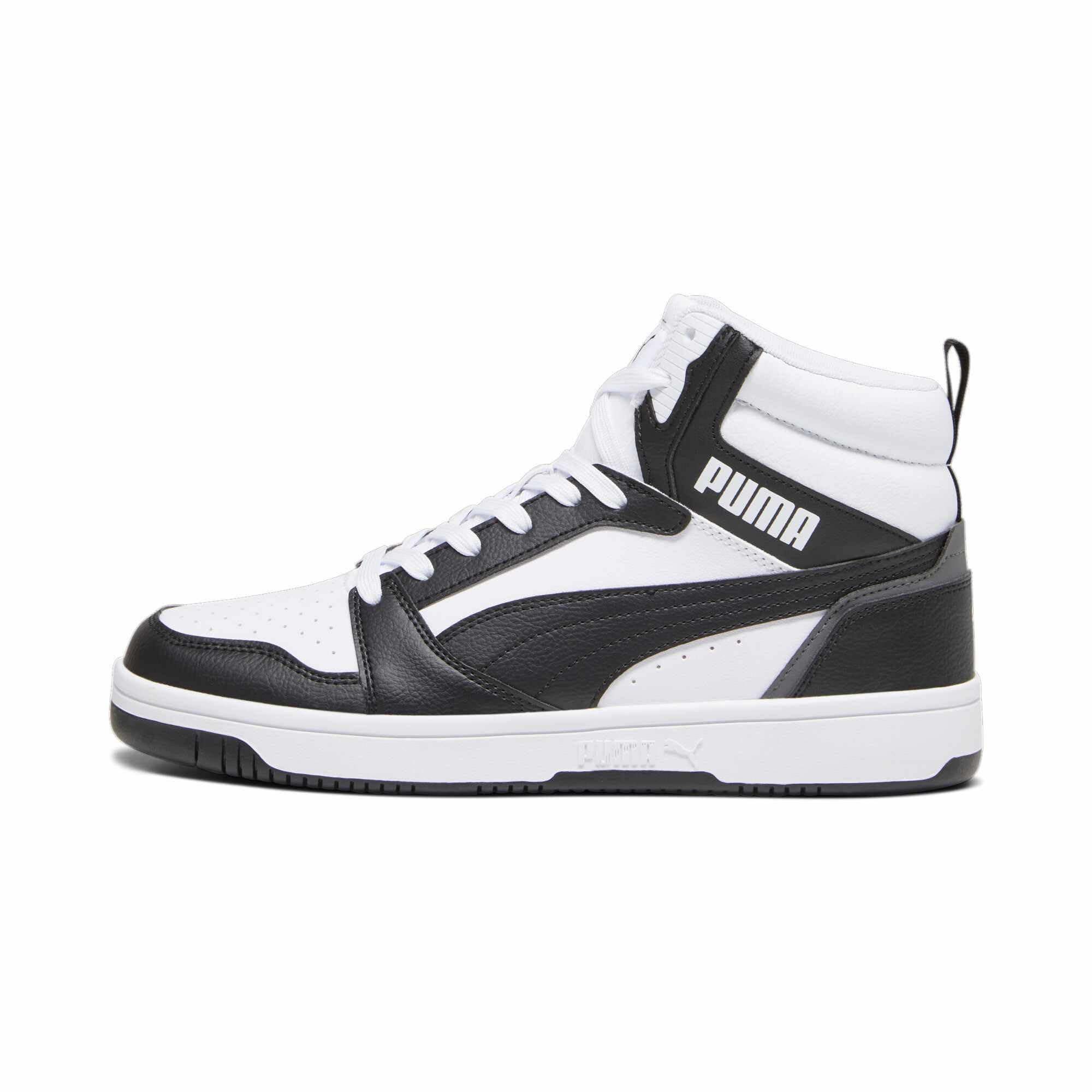 Puma Unisex Adults Rebound V6 Sneakers, Puma White-Puma Black-Shadow Gray-Puma White, 8.5 UK