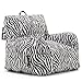 Big Joe 645182 Dorm Bean Bag Chair, Zebra