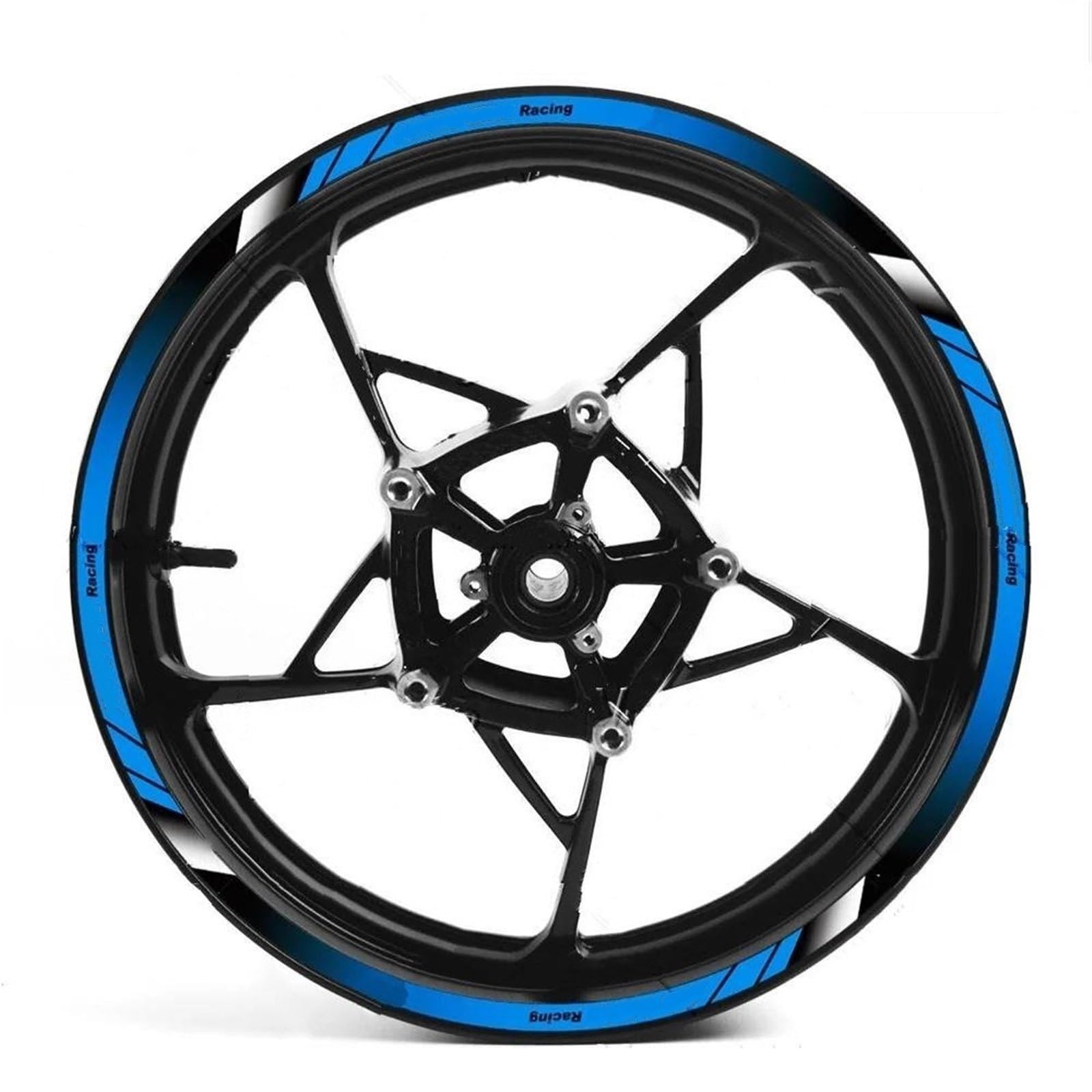 Felgenrandaufkleber Motorrad-Radaufkleber, Felgenaufkleber, Reflektierende Streifen, Klebeband, Zubehör Für ER 6N ER-6N ER6N Radaufkleber(Farbe 1)