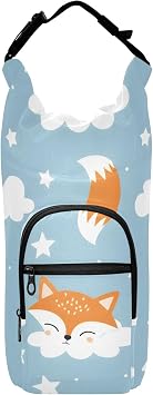 Water Bottle Carrier Bag Fox in White Clouds and Stars Bottle Pouch Holder Sports Water Bottle Accessories