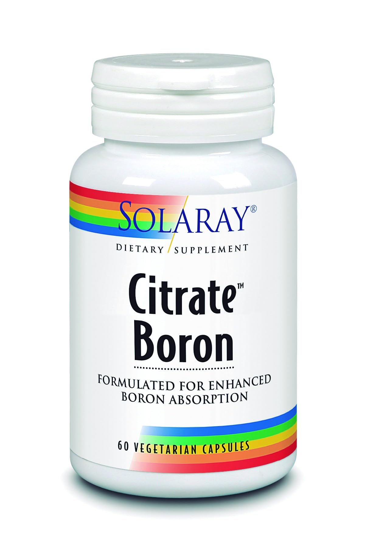 SOLARAYCitrate Boron 3mg – 60 Veggie Capsules | Supports Bone Health, Hormonal Balance, and Joint Function