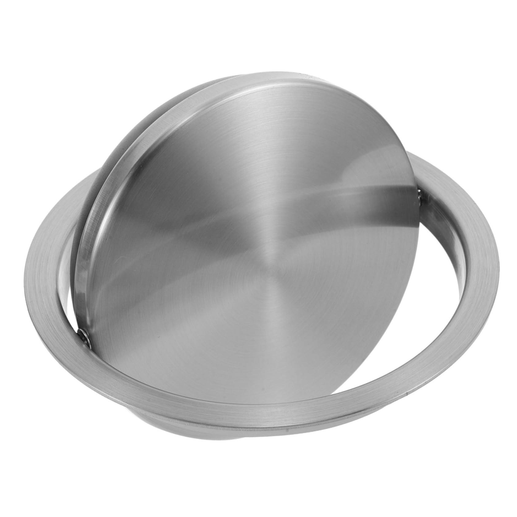 DECHOUS Countertop Waste Bin Lid Stainless Steel Round Garbage Bin Cover for Kitchen Bathroom Easy Clean Design Versatile Use for Indoor Spaces