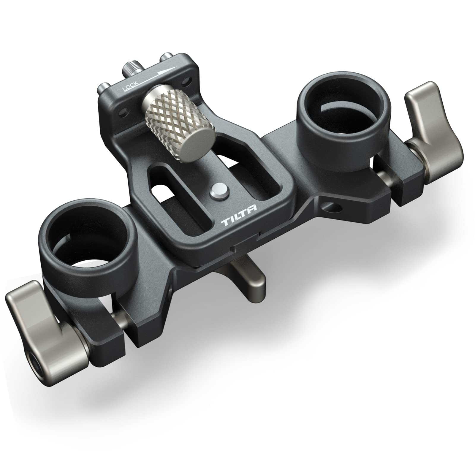 TILTA Supporto per asta LWS 15 mm per scatola opaca Tilta Mirage, perni di posizionamento per supporto per obiettivo a doppia asta Regolazione orizzontale MB-T16-LS