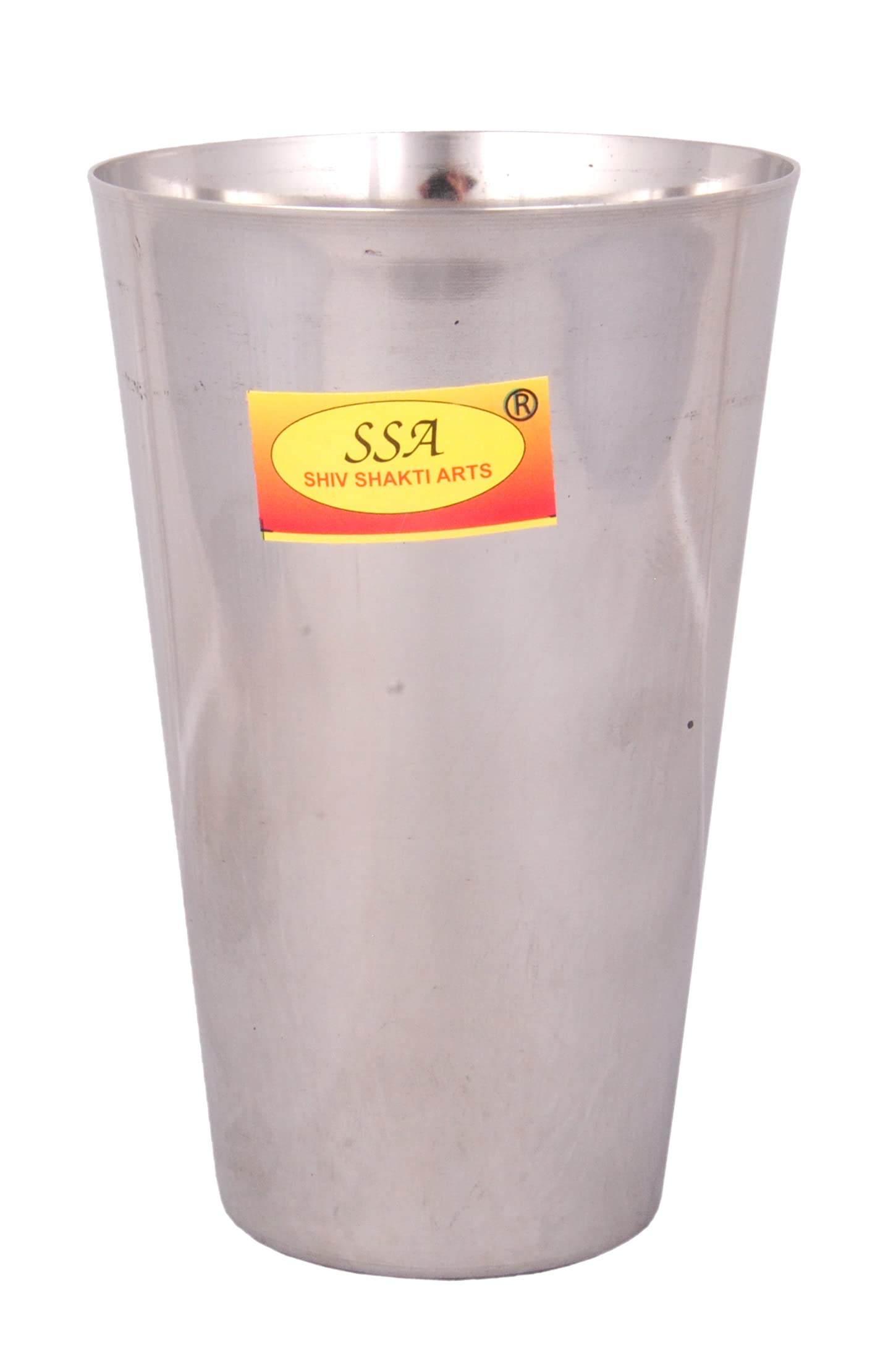 Shiv Shakti Arts® Steel Lassi Glass, Stainless Steel Glass Set (Drinkware - Big, 800 ML Each Glass) = 2 Piece Set