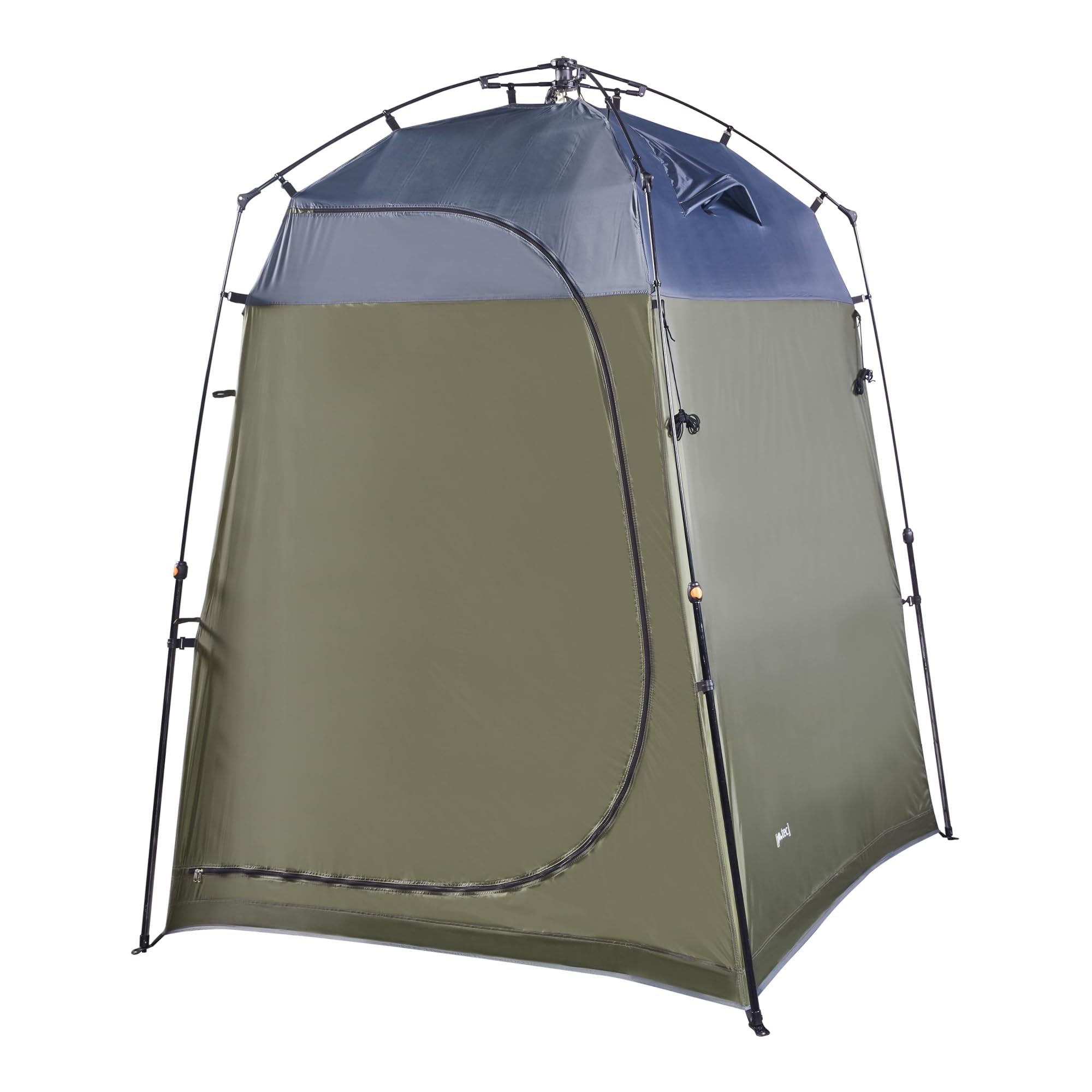 pro.tec Tente de Douche pour Camping Festivals Jardin avec Fenêtre Moustiquaire Poches de Rangement Impérméable Polyester Fibre de Verre 150 x 150 x 200 cm