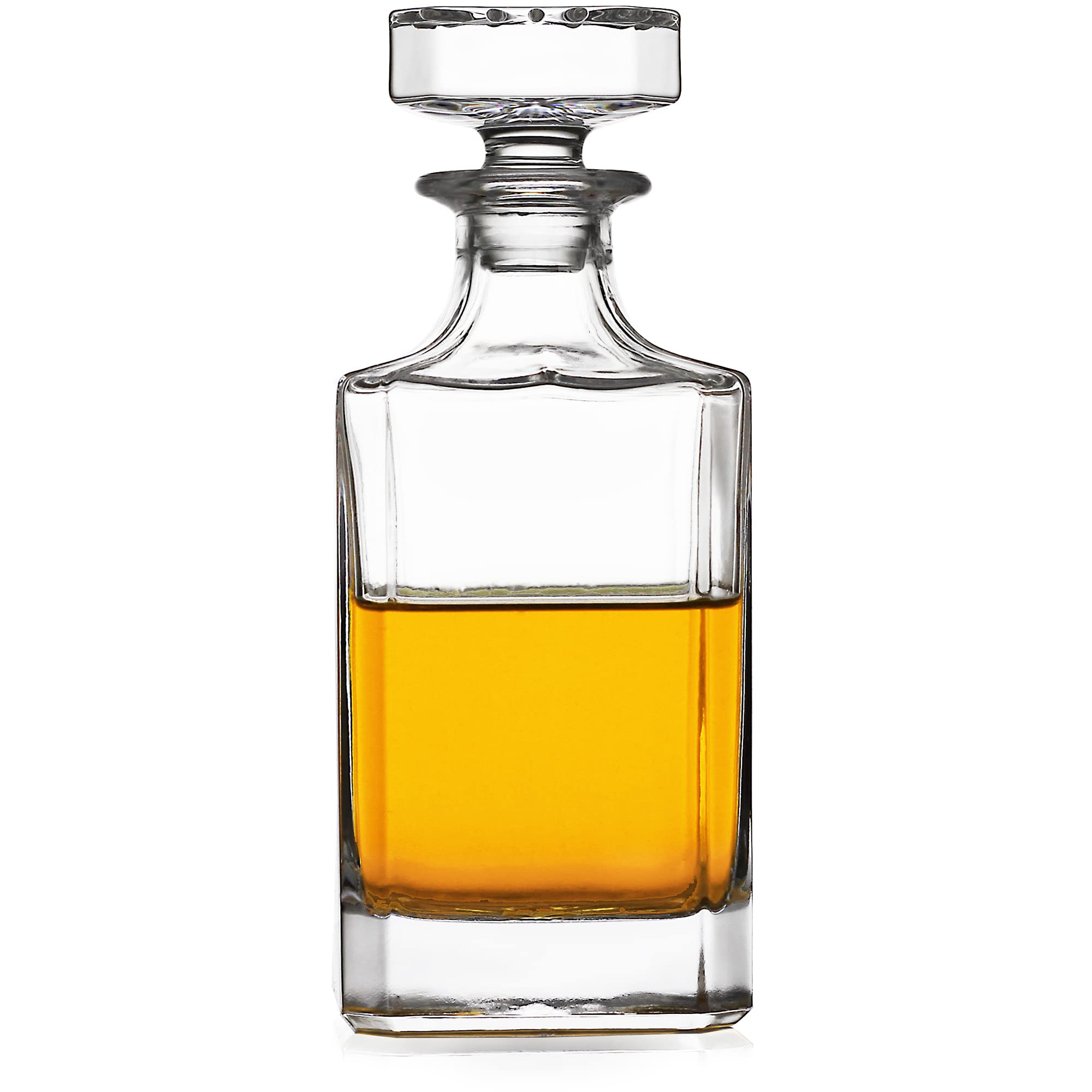 Buy LUXU Whiskey Decanter,Square Whiskey Decanter with Stopper,Premium