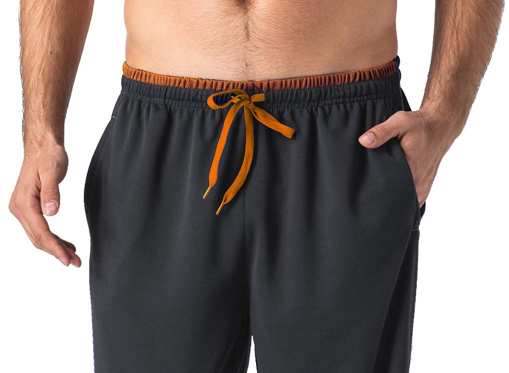 MAGCOMSEN Pantaloni da jogging da uomo, con orlo aperto, leggeri, ad asciugatura rapida, con coulisse e tasche con zip