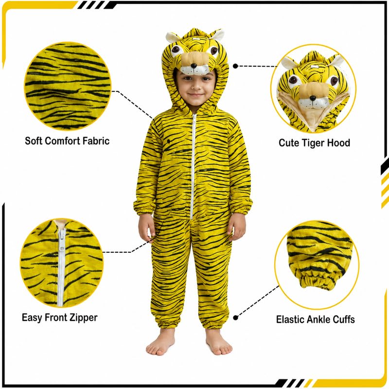 Image of Animal Costume for Kids | Plush Fancy Dress Costume for Boys & Girls |School Fancy Dress, Annual Day, Jungle Theme, Role Play, Halloween & Birthday Party