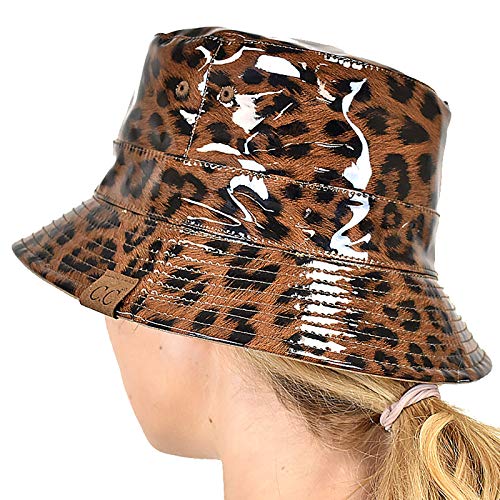C.C Women'S Leopard Print Outdoor Foldable Water Resistant Rain Bucket Hat thumb #2