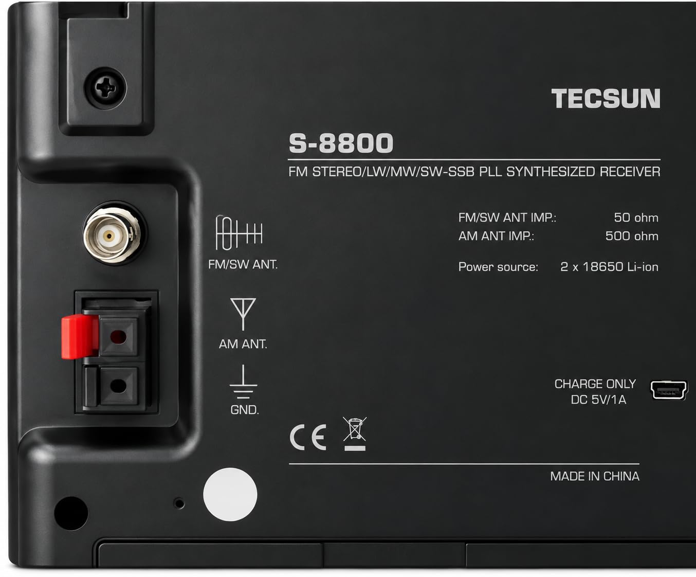 Tecsun S-8800 Receptor de Radio Multibanda Am/FM/LW/SW/SSB, Triple Conversión DSP, Audio Clase AB y Mando a Distancia