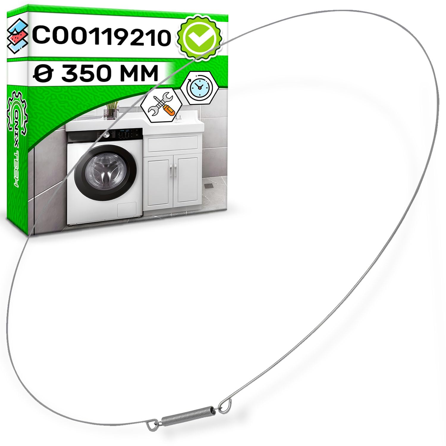 SOS Accessoire Morsetto Originale Per Lavatrice WHIRLPOOL C00119210 / 482000029103 - Compatibile Con ARISTON, INDESIT, HOTPOINT