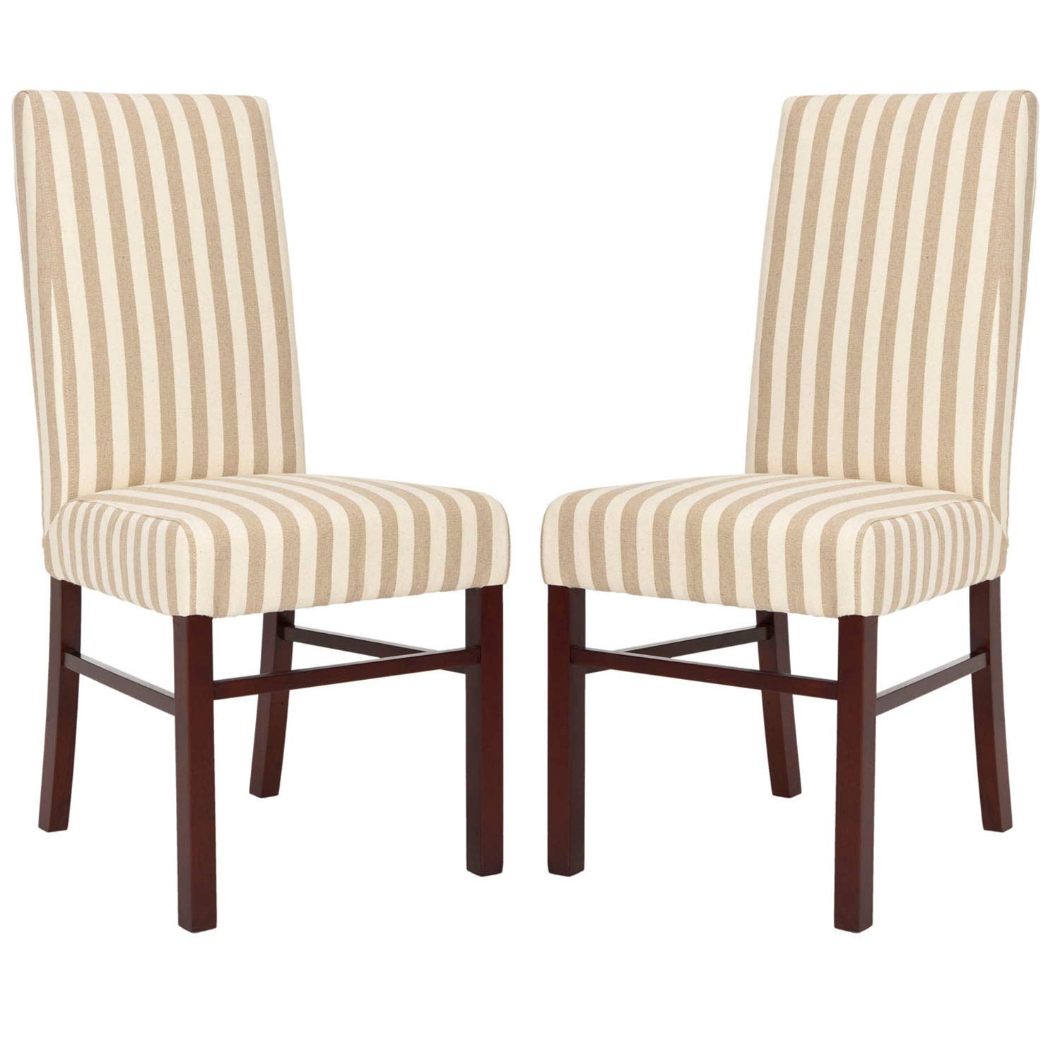 Hudson Collection Park Slope Cotton Side Chairs, Classical Striped, Set of 2