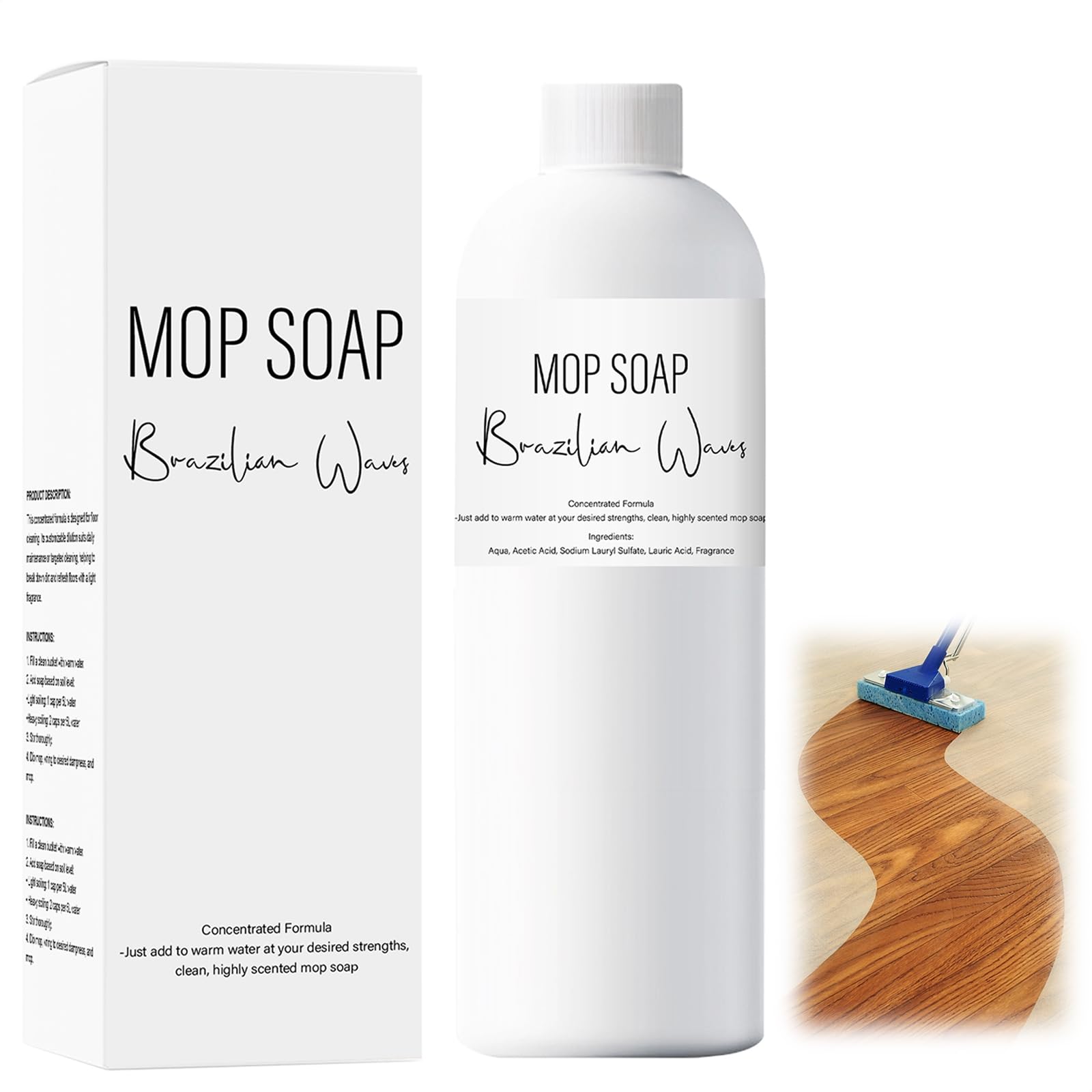 Brazilian Waves Mop Soap 120ML 2025 New Mop Soap For Floor Cleaning MopSoap Brazilian Wave Multipurpose For Home