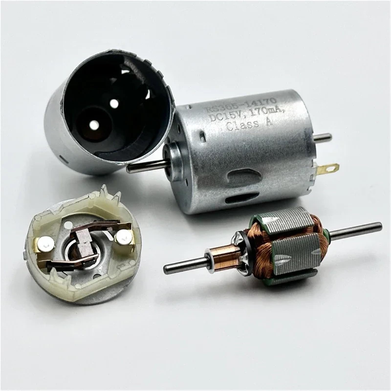 1 mini motor RS-365SH-14170 DC 6V-24V 10300RPM doble eje de 2,3 mm cepillo eléctrico de carbono para aspirador robot barredora