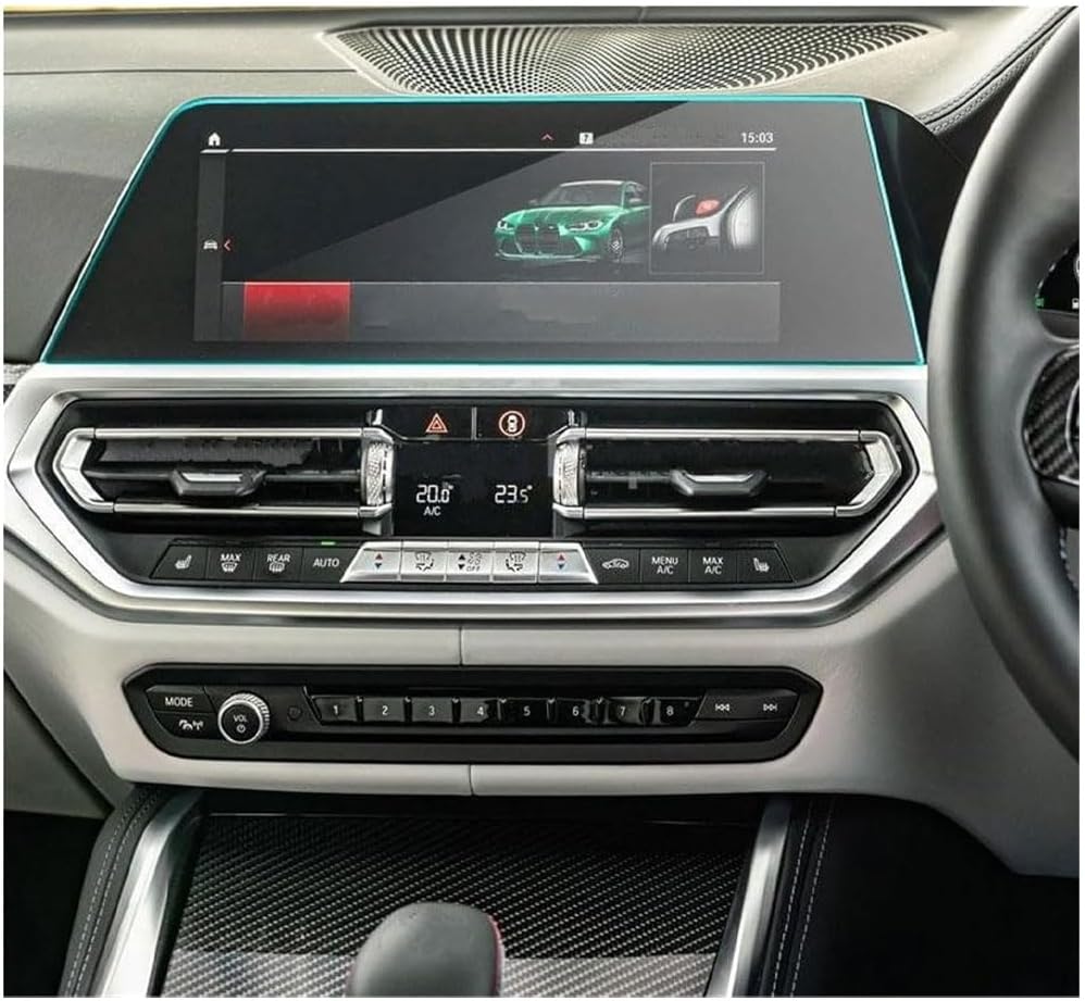 Car Screen Protector for BMW G20 G28 2019 2020, Car Radio Stereo Tempered Glass GPS Foils High Definition Protective Film No Glare Fingerprints Scratch,A/Left