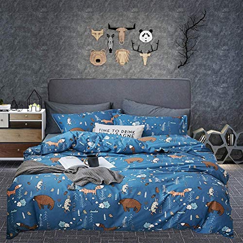 Houseri Blue Bear Twin Comforter Set 3 Pieces Toddler Boys Girls ...