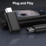 USB C à Mini USB Adaptateur, paquet de 3 USB-C Femmes Mini USB 2.0 Convertisseur mâle prend en charge la charge & Synchronisation de données Compatible avec GPS Récepteur / appareil photo numérique / Dash Cam/MP3 Joueurs etc, Noir