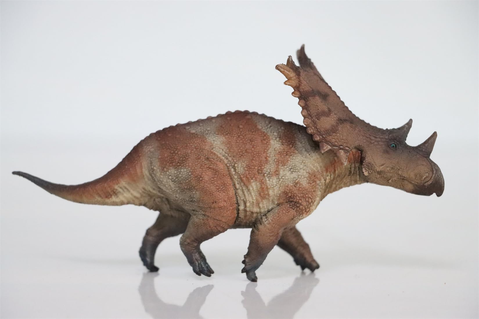 Décoration de bureau dinosaure Chasmosaurus rouge 1:35 AMITD