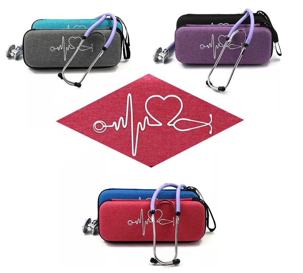 Miniatura 4 de Estuche para estetoscopio solo lleva tijeras de vendaje médicas EMT para traumatismo y 3M Littmann Classic III, ligero II S.E, estetoscopios de lujo