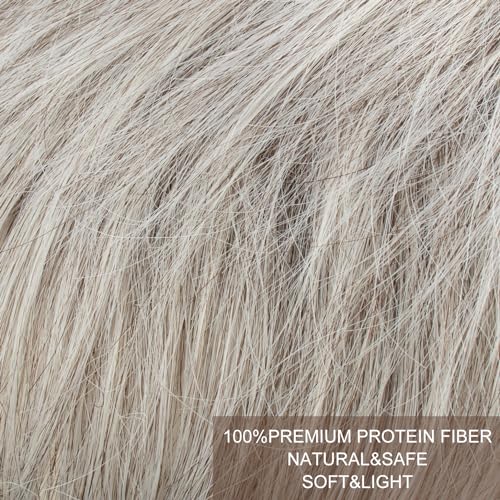 Image of PORSMEER Hair Toppers for Women Short Pixie Cut Pieces for Women with Thinning (Silver Grey)