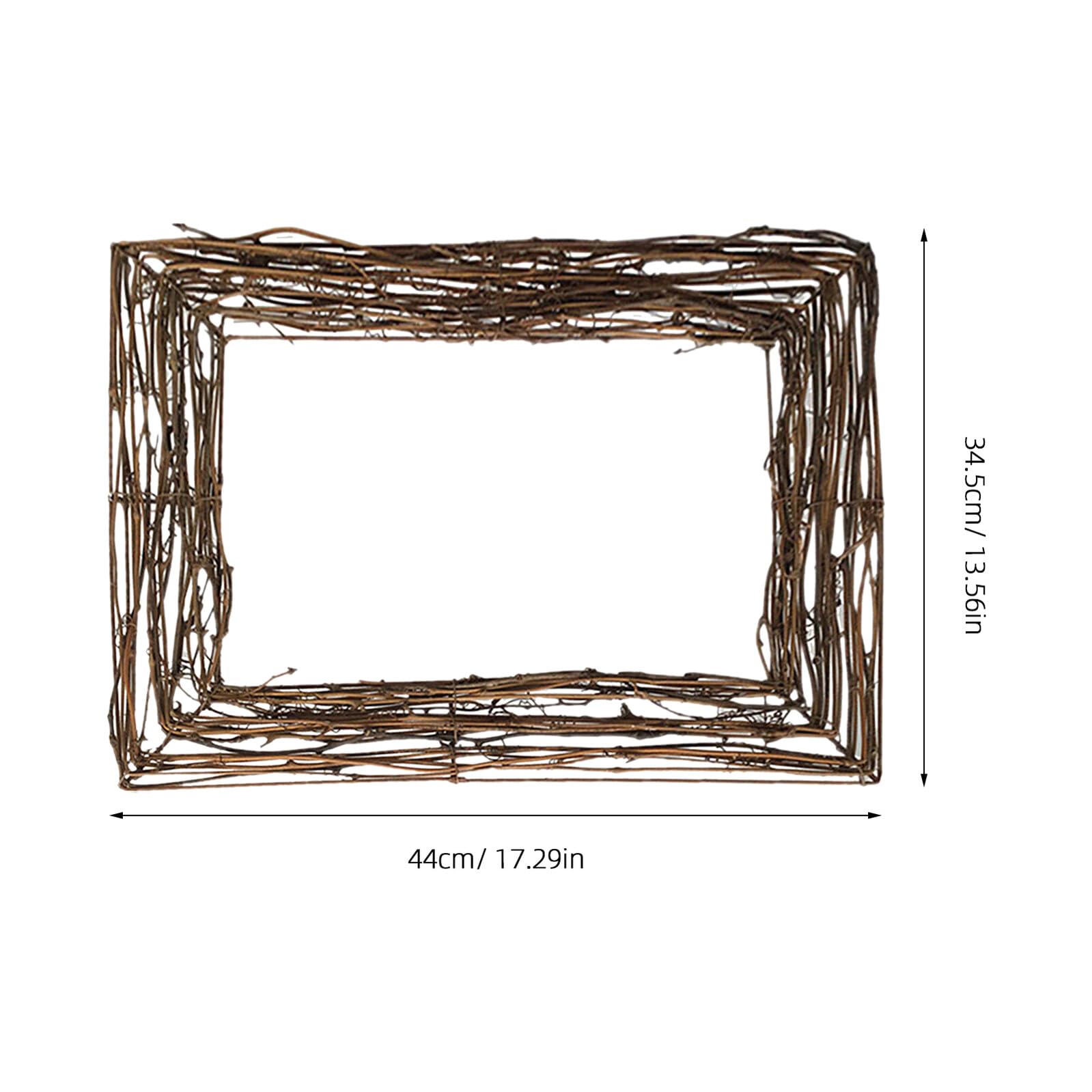 Base Per Ghirlanda Quadrata in Rattan Naturale, Decorativa Per Artigianato Floreale e Decorazioni Per La Casa, Per Ghirlande Fai Da Te in Soggiorno, Ufficio e Eventi Festivi
