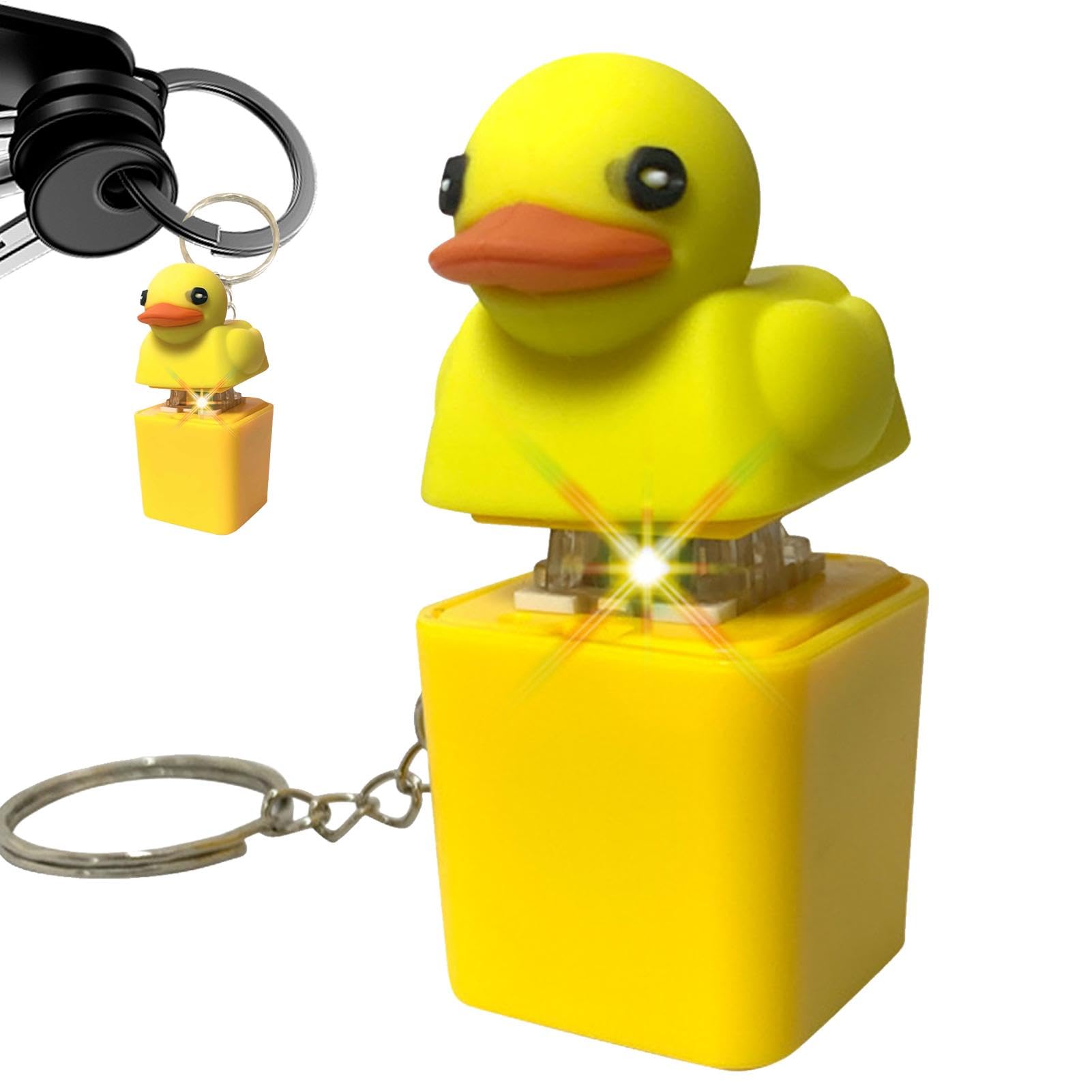 Quacky Duck Fidget Zabawka sensoryczna do redukcji stresu, klawisz klawiatury, nasadki na klawiaturę, zabawka łagodząca niepokój, klik fidget click, brelok do kluczy, redukcja stresu, piszcząca