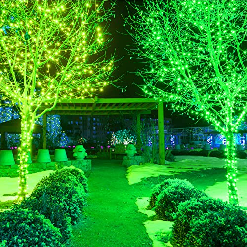 Holiday Essence 100 Led Green St Patrick's Day Christmas String Lights, 27 Ft Green Wire String Lights For Indoor And Outdoor Decorative Use Patio And Tree Décor Ul Certified #TOP5