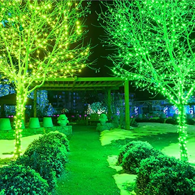 Holiday Essence 100 LED Green St Patrick's Day Christmas String Lights, 26.9 Ft Green Wire String Lights for Indoor and Outdoor Decorative Use Patio and Tree D¨¦cor UL Certified