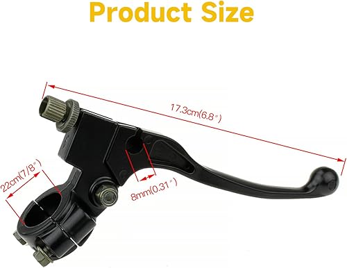 Miniatura 2 de HIAORS Palanca de freno de embrague izquierdo de 7/8 pulgadas de 0.866 in compatible con Coleman Mini Bike CT200U BT200X Trail200 CC100X CT100U Baja