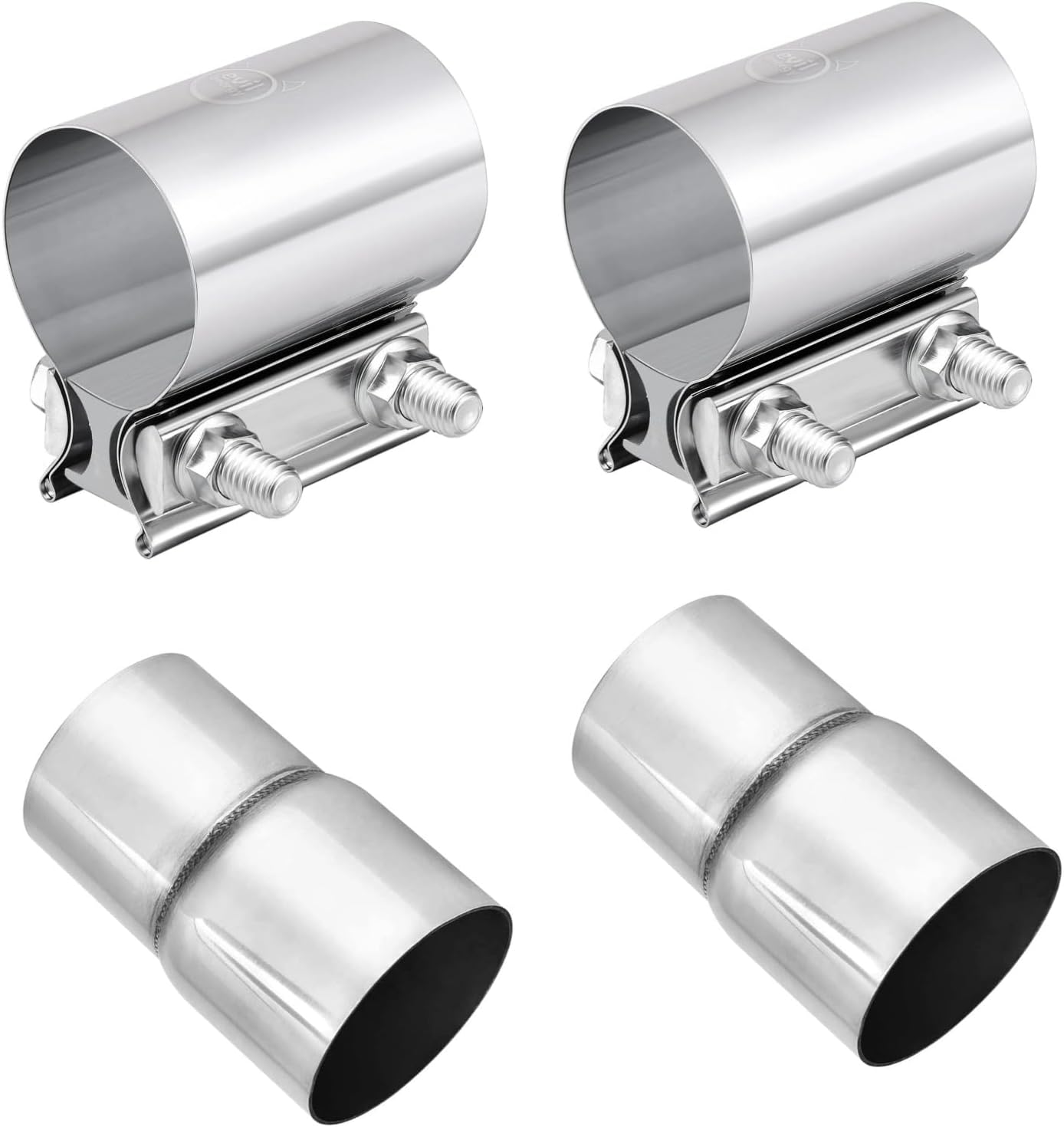 EVIL ENERGY 2.5 Inch Exhaust Clamp and Exhaust Adapter Reducer ID 2.25 Inch to ID 2.5 Inch 2PCS