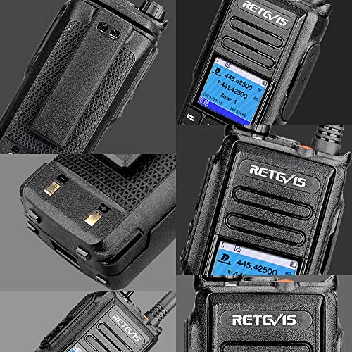 Retevis RT72 DMR Radios, Ham Digital 2 Way Radio Long Range,VHF UHF High Power Alarm SMS 1024 CH 1700mAh Dual Time Slot Group Call,for Travel Factory Emergency Rescue(1 Pack)