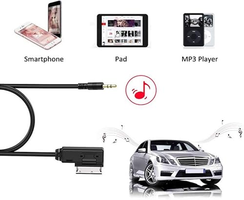 Miniatura 3 de Music Interface AMI MMI AUX 0.138 in Jack Aux-in MP3 Cable adaptador para Audi A3A4A5A6A8Q5Q7R8TT,VW Jetta GTI GLI Jetta Passat Cc Tiguan Touareg