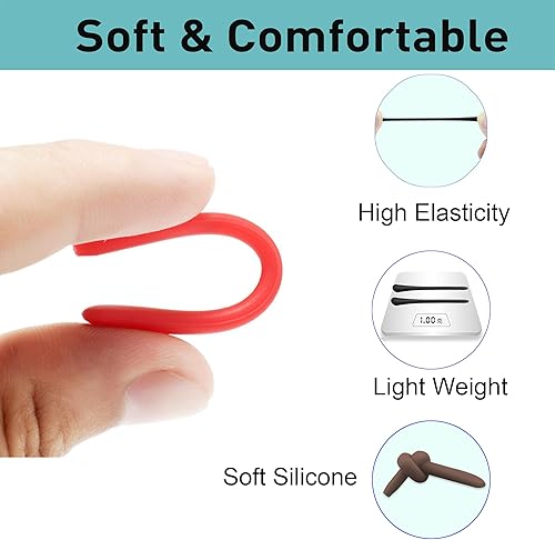 Miniatura 4 de Puntas de extremo de gafas Piezas de calcetín de oído Antideslizante Soporte de tubo de silicona Retenedores de gafas