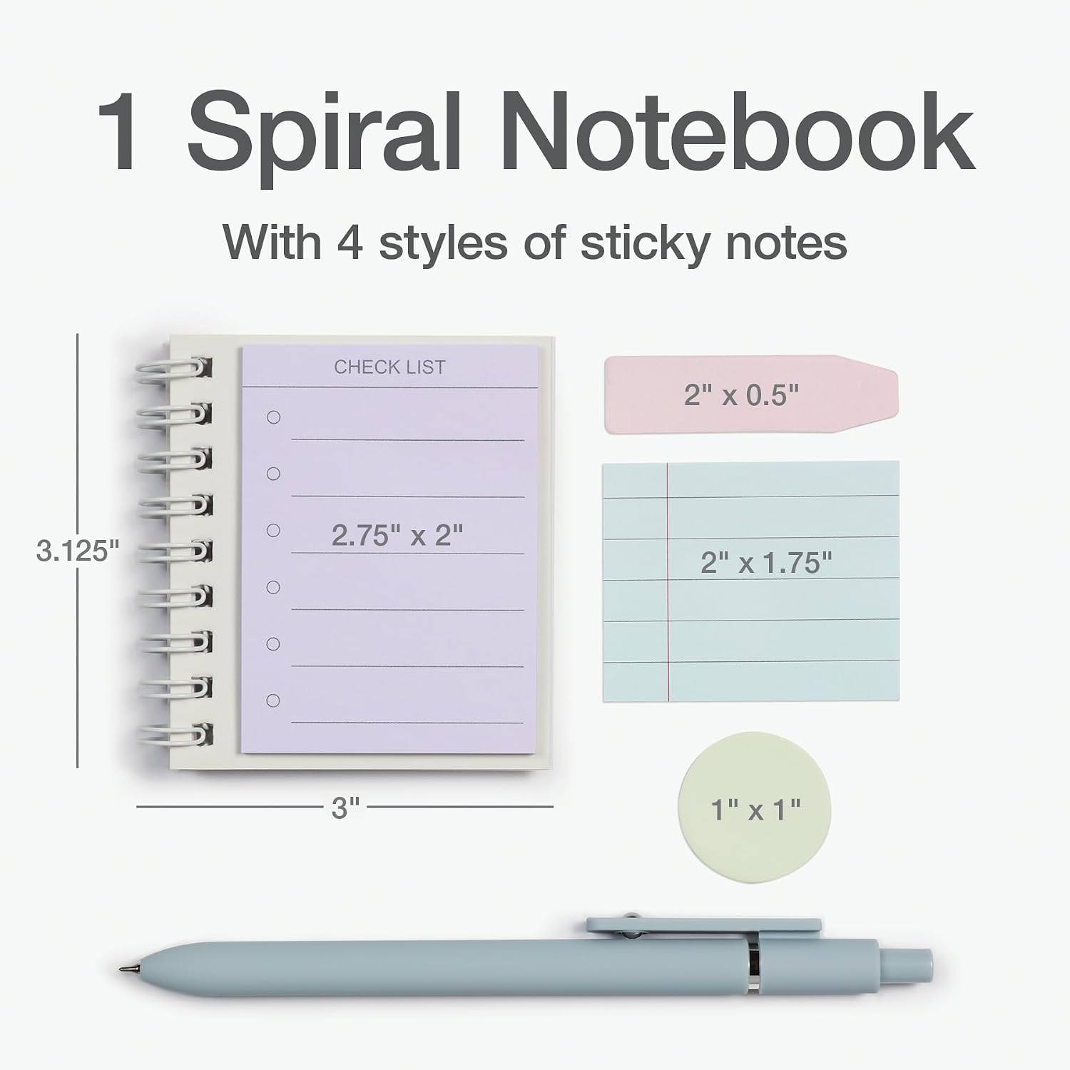 Redi-Tag Small Notebook with Sticky Notes and Flags, Portable Notepad with Adhesive Notes and Flags, Assorted Pastel Colors, 3" x 3", 180 Memos per Notebook (1009679) image 3