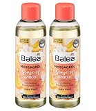 Balea 2er-Set Massageöl Sense of Apricot pflegt die Haut geschmeidig weich, blumig-fruchtig mit Mandel- und Traubenkernöl, Hautpflegeöl für wohltuende Massagen, Hautpflege ideal nach dem Sport, 100 ml